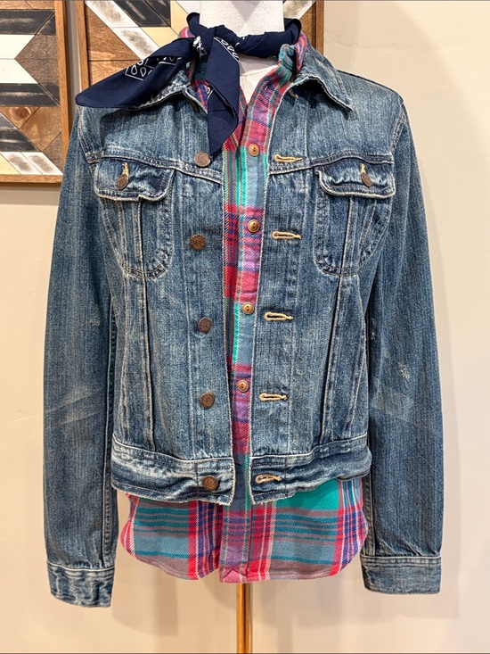Ralph Lauren Jackets & Blazers - Vintage Ralph Lauren Sport 90s Distressed Denim Jean Jacket size Small